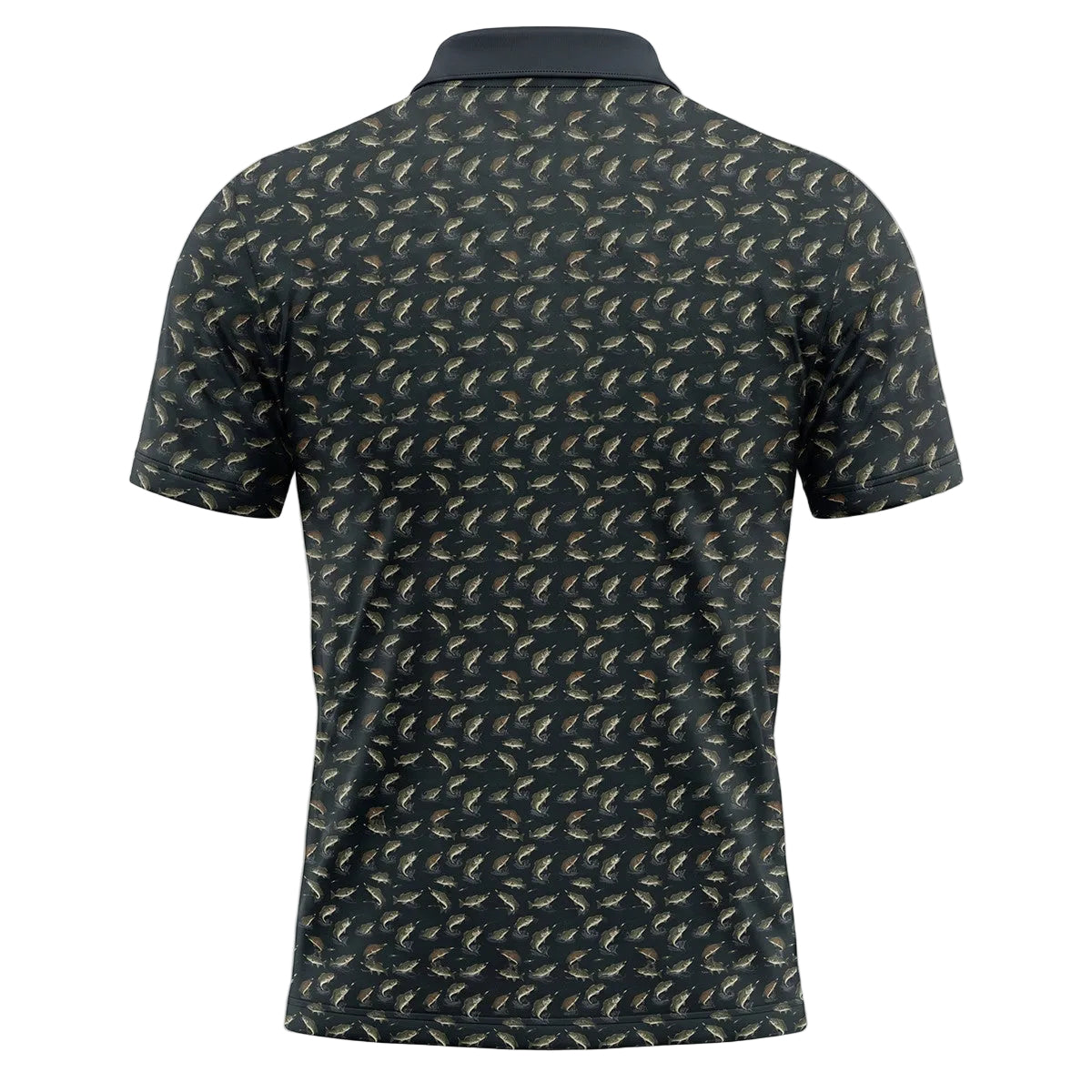 Jumping Bass Fishing Pattern Polo Shirt BFP1006