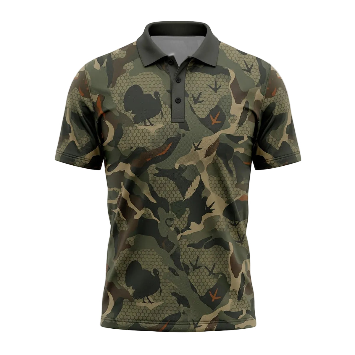 Turkey Hunting Hex Camo Polo Shirt TP1024