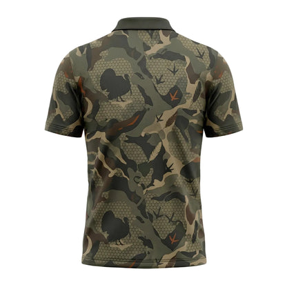 Turkey Hunting Hex Camo Polo Shirt TP1024
