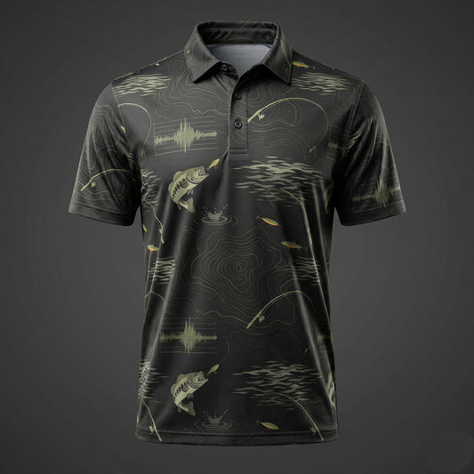 Bass Fishing Polo Shirt, Fathers Day Golf Shirts For Men BFP1007