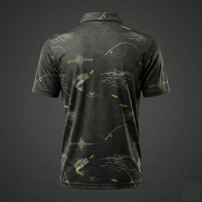 Bass Fishing Polo Shirt, Fathers Day Golf Shirts For Men BFP1007