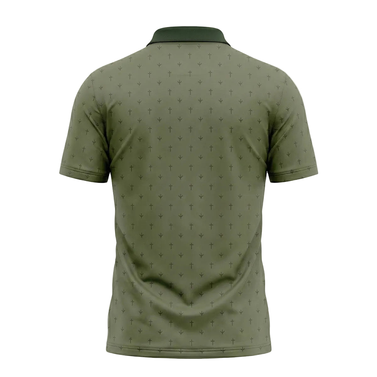Turkey Hunting Christian Cross Micro Pattern Polo Shirt TP1032