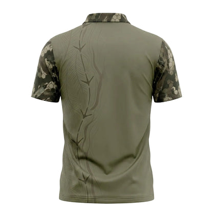 Turkey Track Performance Panel Pattern Polo Shirt TP1033