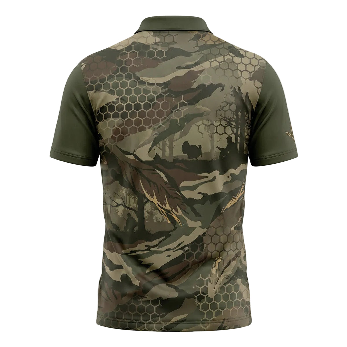 Wild Turkey Tactical Camo Print Polo Shirt TP1034