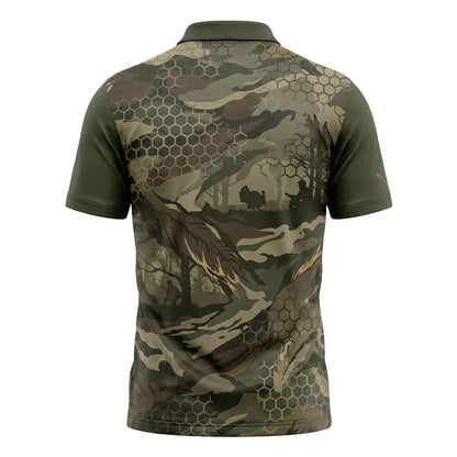 Wild Turkey Tactical Camo Print Polo Shirt TP1034