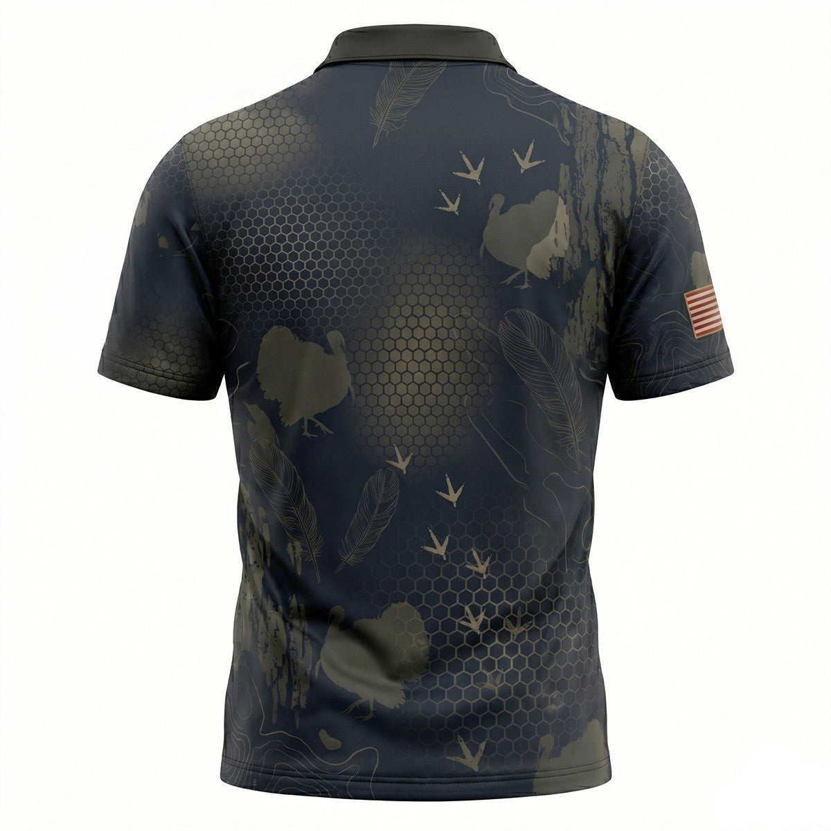 Dark Turkey Tactical Camo Pattern Polo Shirt TP1035