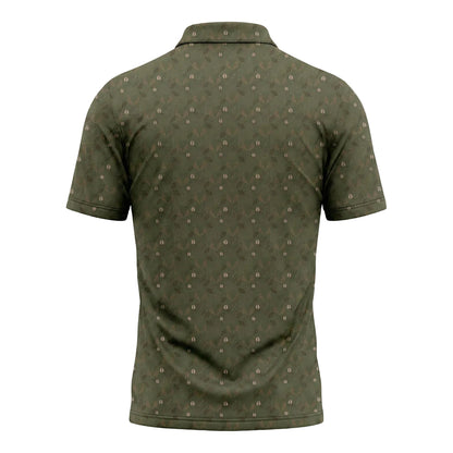Whitetail Deer Field Icon Print Polo Shirt DP1006