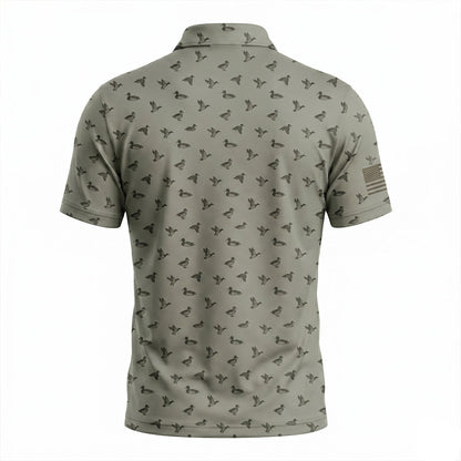 Mallard Duck Mini Print Polo Shirt DHP1006