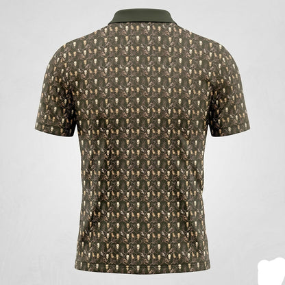 Deer Whitetail Skull Antler Print Polo Shirt DP1008