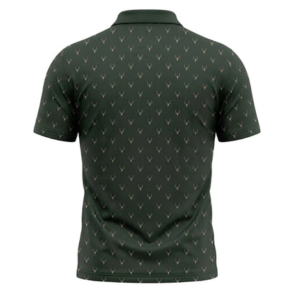 Deer Skull Micro Pattern Polo Shirt DP1010