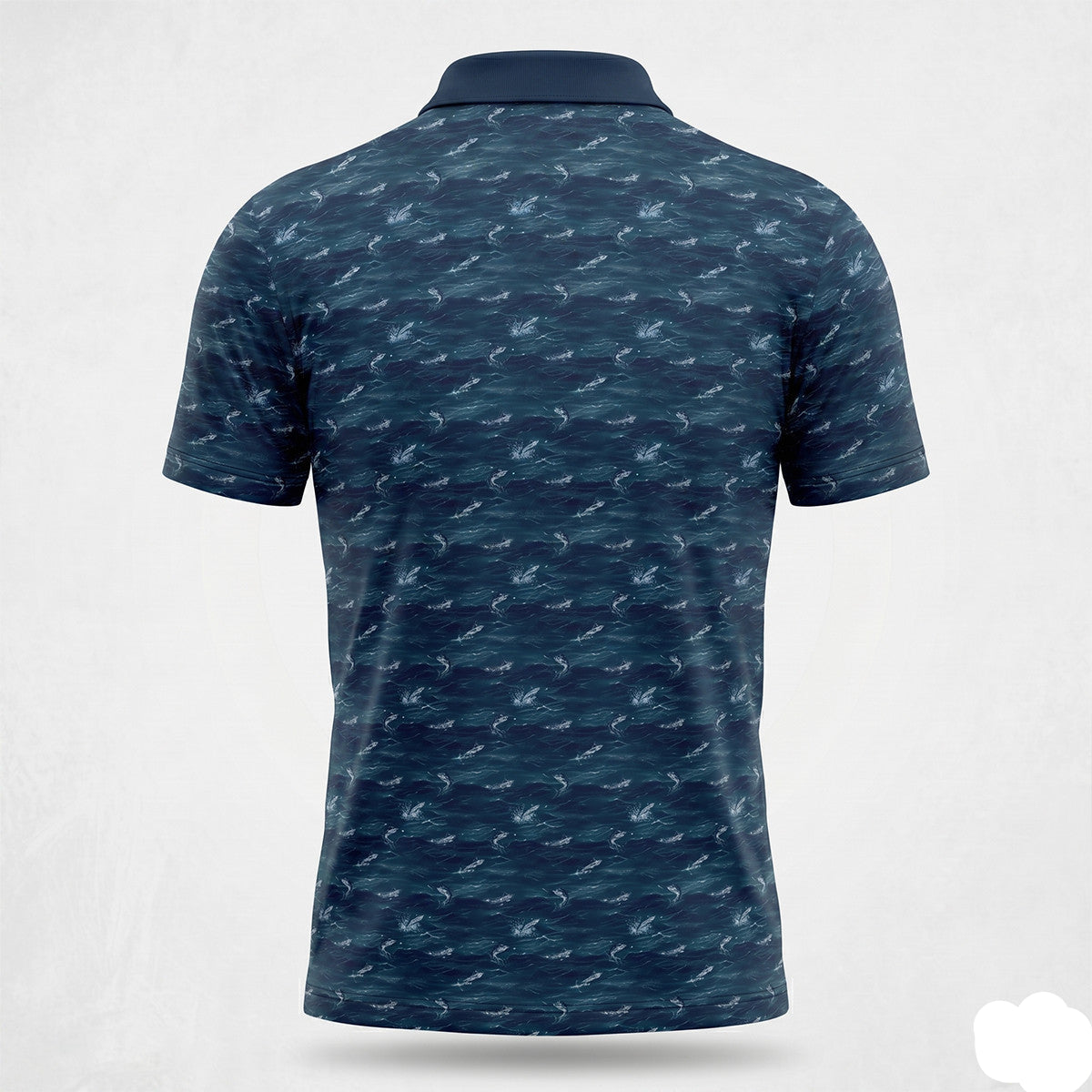 Saltwater Fishing Pattern Polo Shirt SFP1001