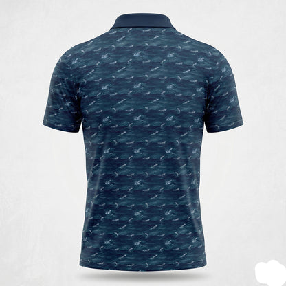 Saltwater Fishing Pattern Polo Shirt SFP1001