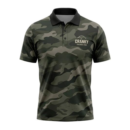 Bass Fishing Camo Pattern Polo Shirt BFP1011