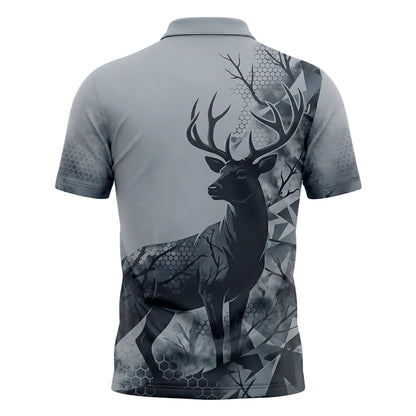 Whitetail Deer Hunting Pattern Polo Shirt DP1012