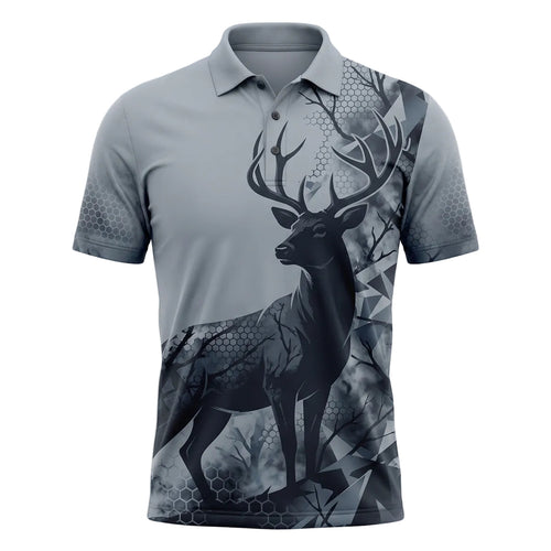 Whitetail Deer Hunting Pattern Polo Shirt DP1012