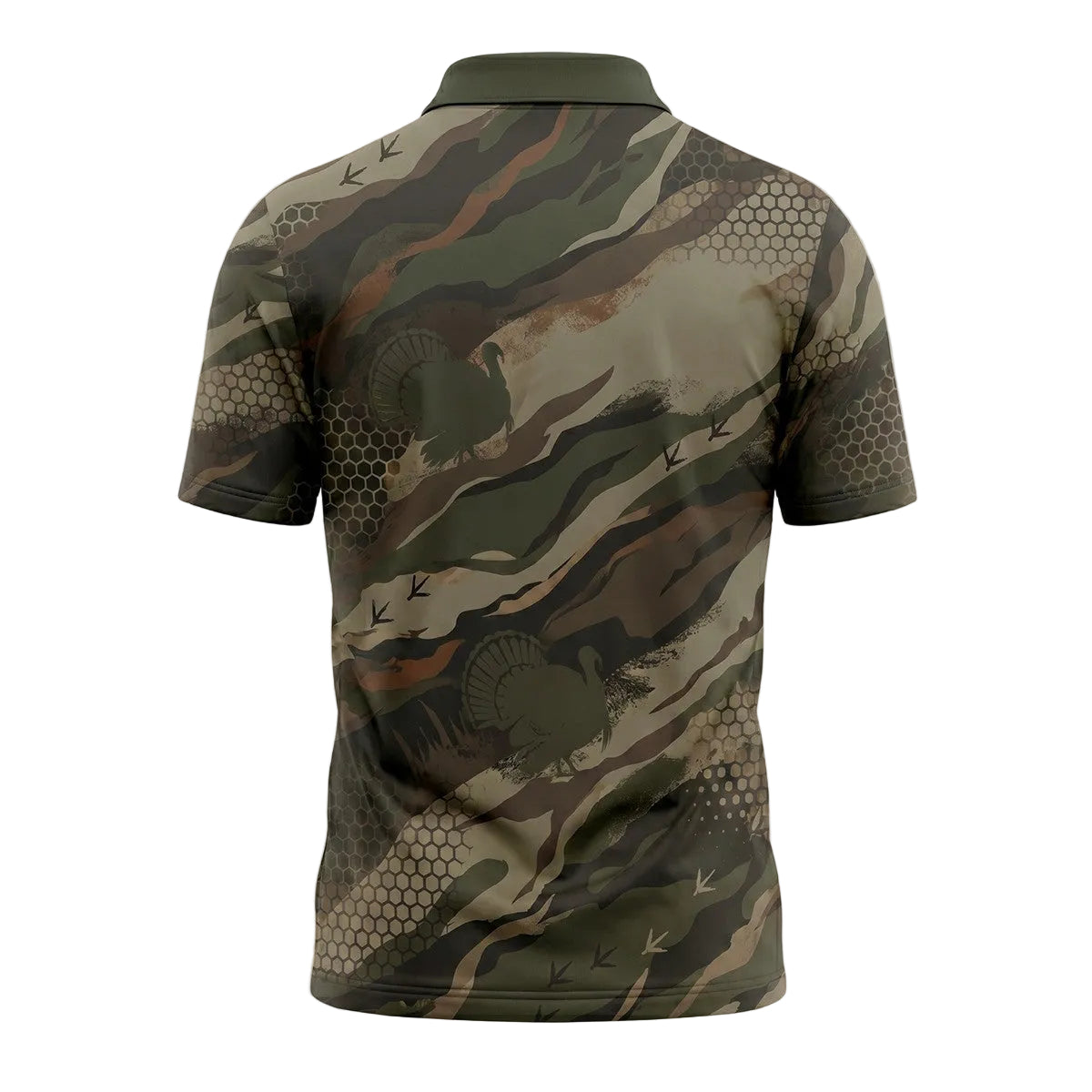 Wild Turkey Hunting Camo Pattern Polo Shirt TP1037
