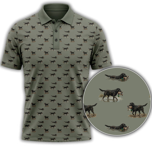 Labrador Retriever Duck Hunting Pattern Polo Shirt DHP1012