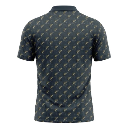 Bass Fishing Hook Pattern Polo Shirt BFP1012