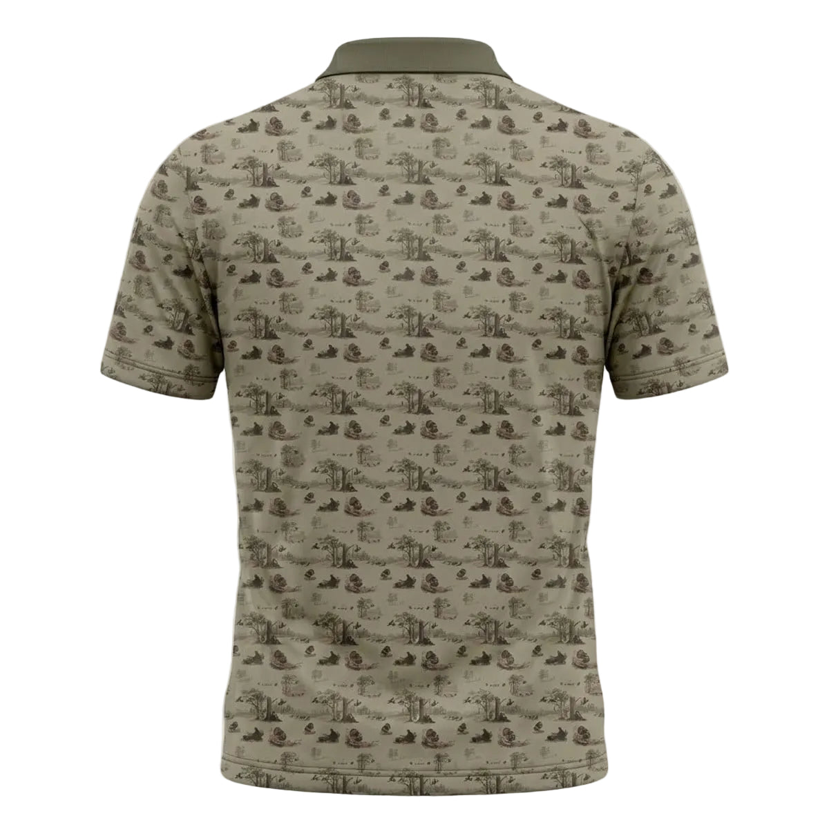 Wild Turkey Woodland Pattern Polo Shirt TP1039