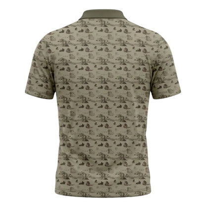 Wild Turkey Woodland Pattern Polo Shirt TP1039