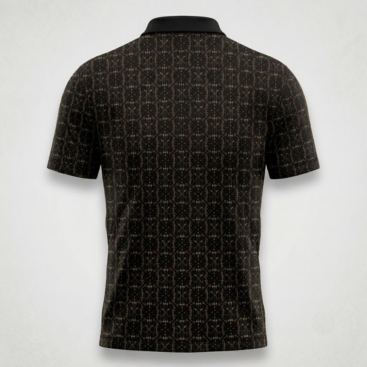 Vintage Deer Bow and Arrow Pattern Polo Shirt BHP1002