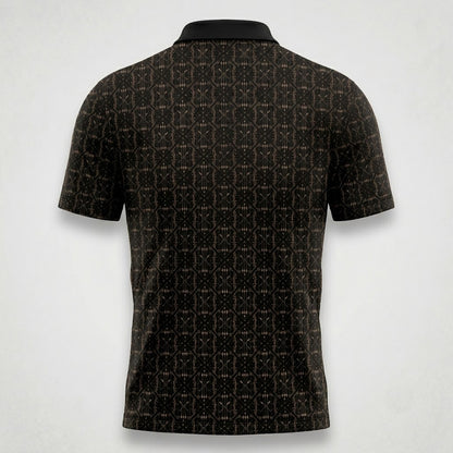 Vintage Deer Bow and Arrow Pattern Polo Shirt BHP1002