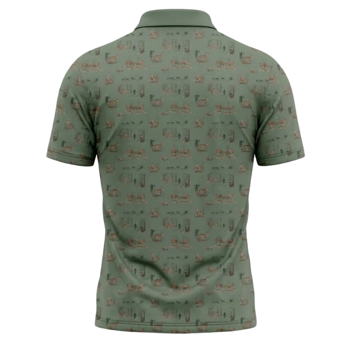 Deer Hunter Landscape Pattern Polo Shirt DP1014