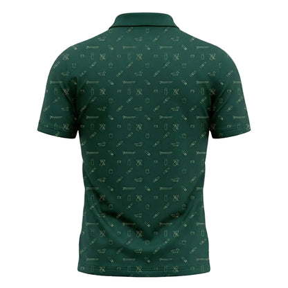 Duck Green Waterfowl Gear Pattern Polo Shirt DHP1016