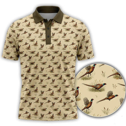 Pheasant Bird Pattern Polo Shirt PHP1001