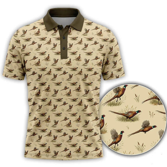 Pheasant Bird Pattern Polo Shirt PHP1001