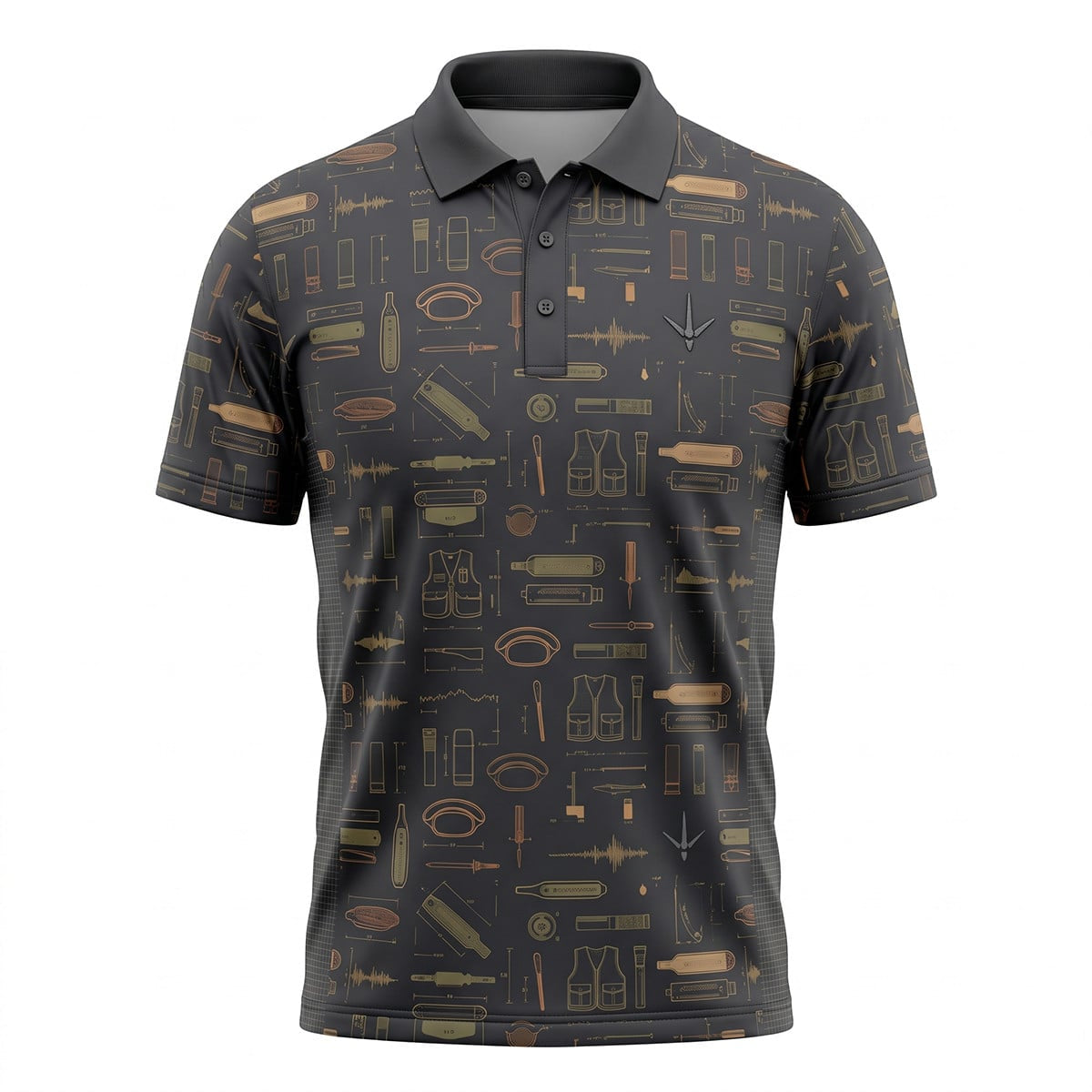 Fishing Tackle Pattern Polo Shirt TP1040