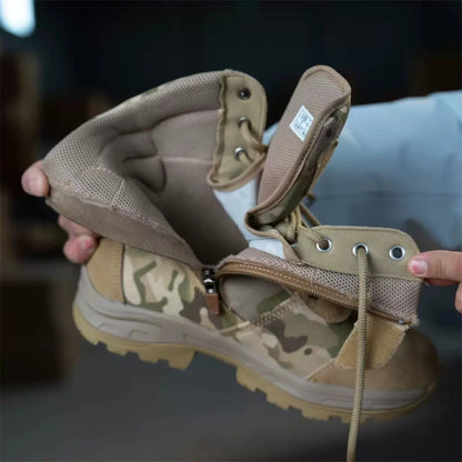 Outdoor Desert Tactical Boots Men's Camouflage Hunting Boots High-Top Non-Slip Wear-Resistant Mountaineering Hiking Shoes
