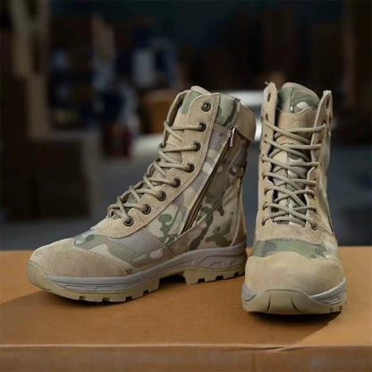 Outdoor Desert Tactical Boots Men's Camouflage Hunting Boots High-Top Non-Slip Wear-Resistant Mountaineering Hiking Shoes