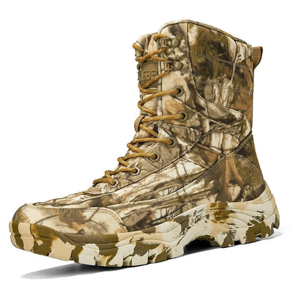 Men's Camouflage Jungle Hunting Boots Breathable Desert Tactical Shoes Outdoor Wear-Resistant Mountaineering Hiking Boots