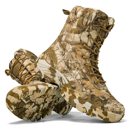 Men's Camouflage Jungle Hunting Boots Breathable Desert Tactical Shoes Outdoor Wear-Resistant Mountaineering Hiking Boots