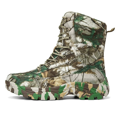 Men's Camouflage Jungle Hunting Boots Breathable Desert Tactical Shoes Outdoor Wear-Resistant Mountaineering Hiking Boots