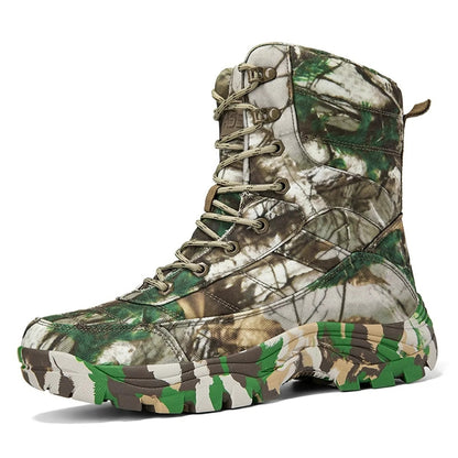 Men's Camouflage Jungle Hunting Boots Breathable Desert Tactical Shoes Outdoor Wear-Resistant Mountaineering Hiking Boots