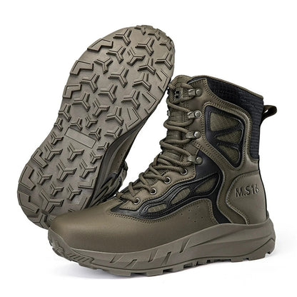 High-Top Desert Tactical Boots Men's Camouflage Hunting Boots Outdoor Non-Slip Wear-Resistant Mountaineering Hiking Shoes