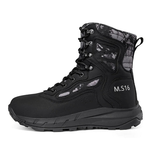 High-Top Desert Tactical Boots Men's Camouflage Hunting Boots Outdoor Non-Slip Wear-Resistant Mountaineering Hiking Shoes