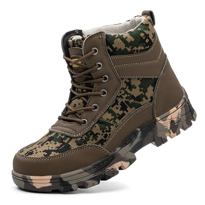 Winter Wool Lining Thermal Snow Shoes Men's Camouflage Hunting Boots Outdoor Non-Slip Wear-Resistant Mountaineering Boots