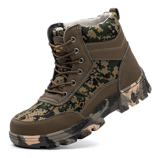 Winter Wool Lining Thermal Snow Shoes Men's Camouflage Hunting Boots Outdoor Non-Slip Wear-Resistant Mountaineering Boots