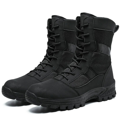 High-Top Desert Tactical Boots Men's Camouflage Hunting Boots Outdoor Non-Slip Wear-Resistant Mountaineering Hiking Shoes