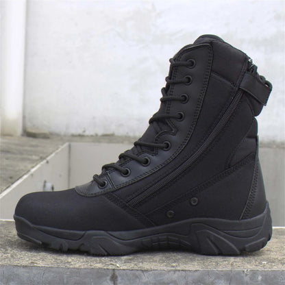 Hunting Boots Men's High-Top Camouflage Breathable Tactical Shoes Outdoor Hiking Wear-Resistant Waterproof Mountaineering Boots