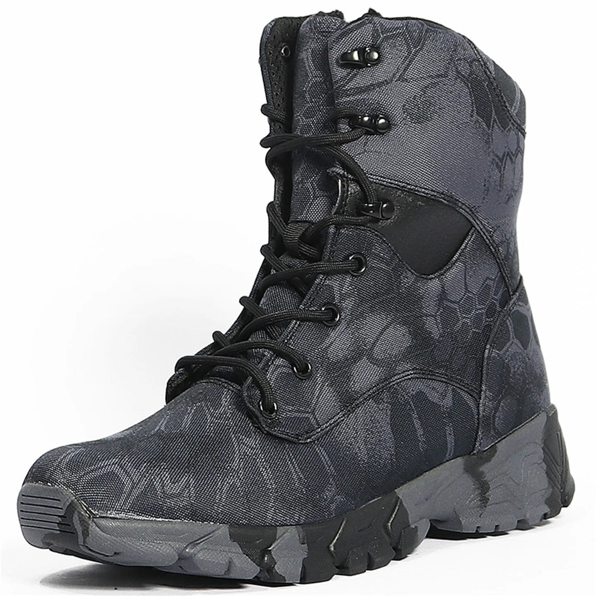 Hunting Boots Men's High-Top Camouflage Breathable Tactical Shoes Outdoor Hiking Wear-Resistant Waterproof Mountaineering Boots