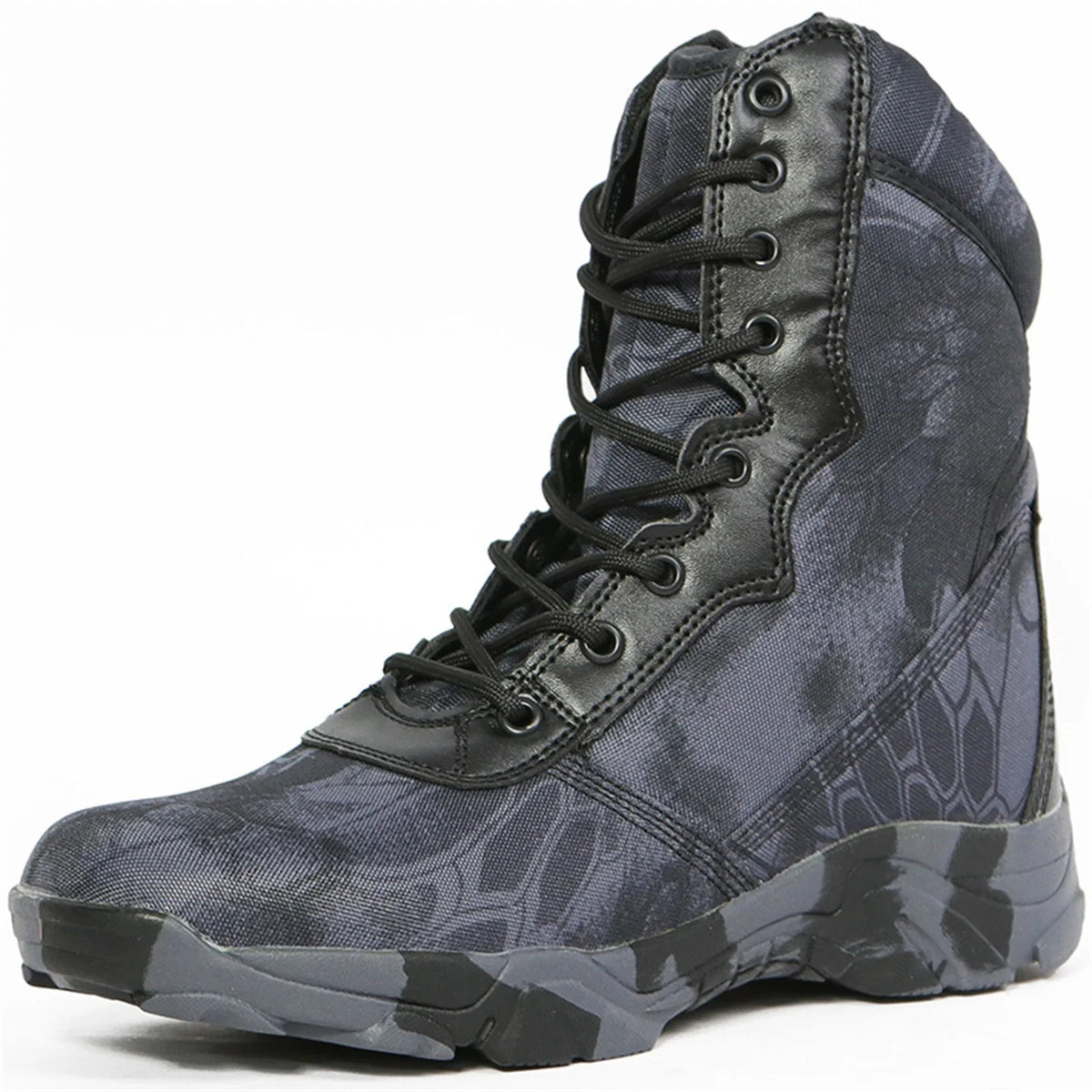 Hunting Boots Men's High-Top Camouflage Breathable Tactical Shoes Outdoor Hiking Wear-Resistant Waterproof Mountaineering Boots