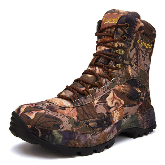Outdoor Camouflage Hunting Boots Men's Mountaineering Hiking Shoes Waterproof Non-Slip Training Tactical Boots
