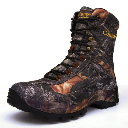 Outdoor Camouflage Hunting Boots Men's Mountaineering Hiking Shoes Waterproof Non-Slip Training Tactical Boots