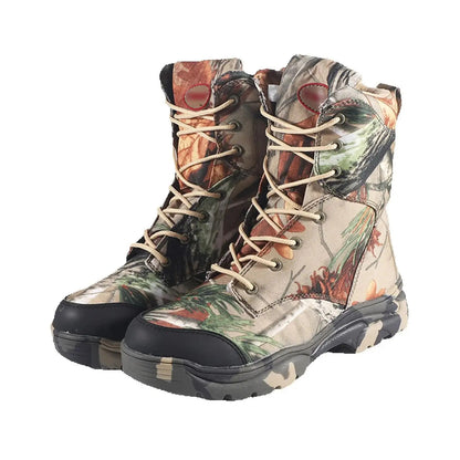 High-Top Men's Camouflage Hunting Boots Breathable Tactical Desert Shoes Outdoor Wear-Resistant Hiking Mountaineering Boots