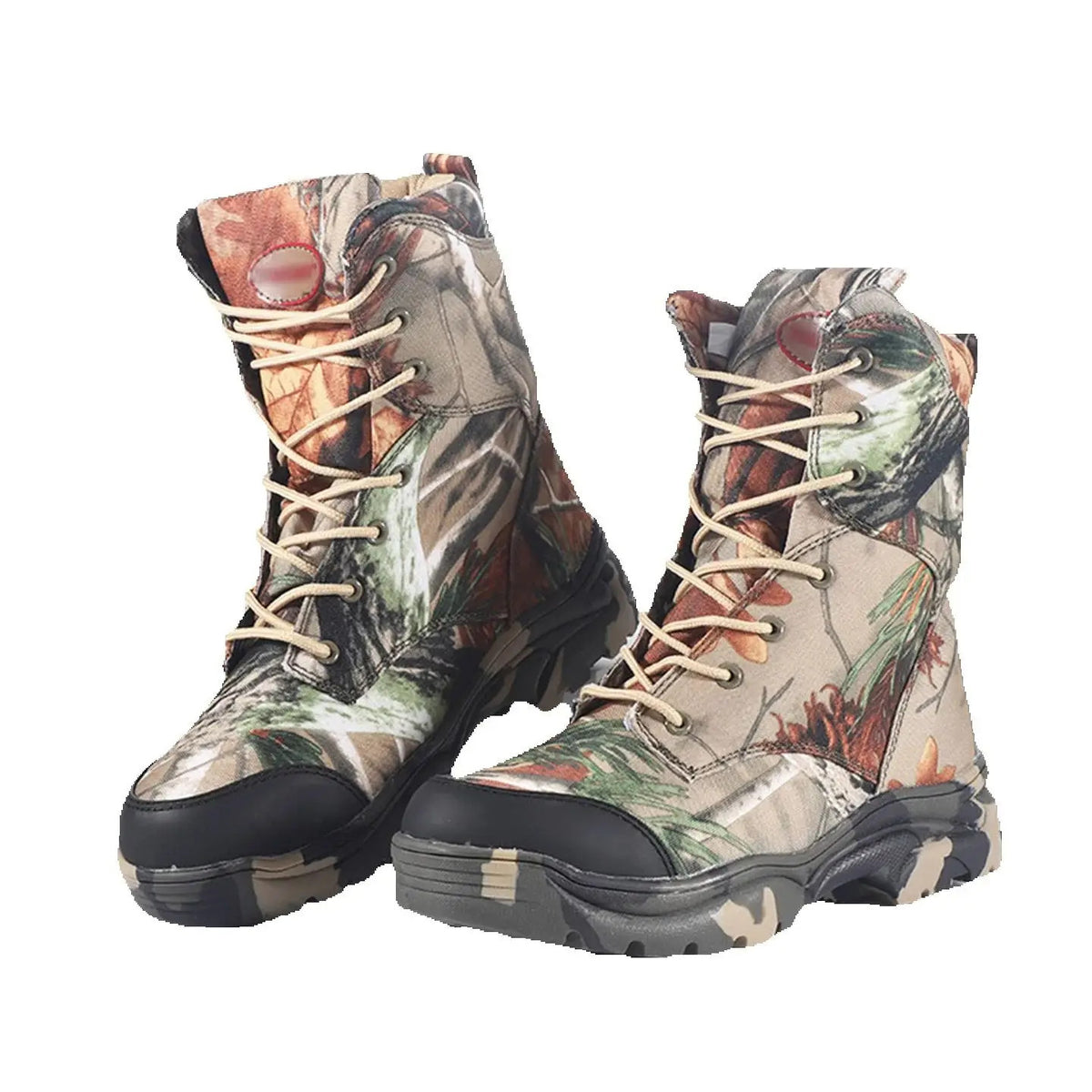 High-Top Men's Camouflage Hunting Boots Breathable Tactical Desert Shoes Outdoor Wear-Resistant Hiking Mountaineering Boots