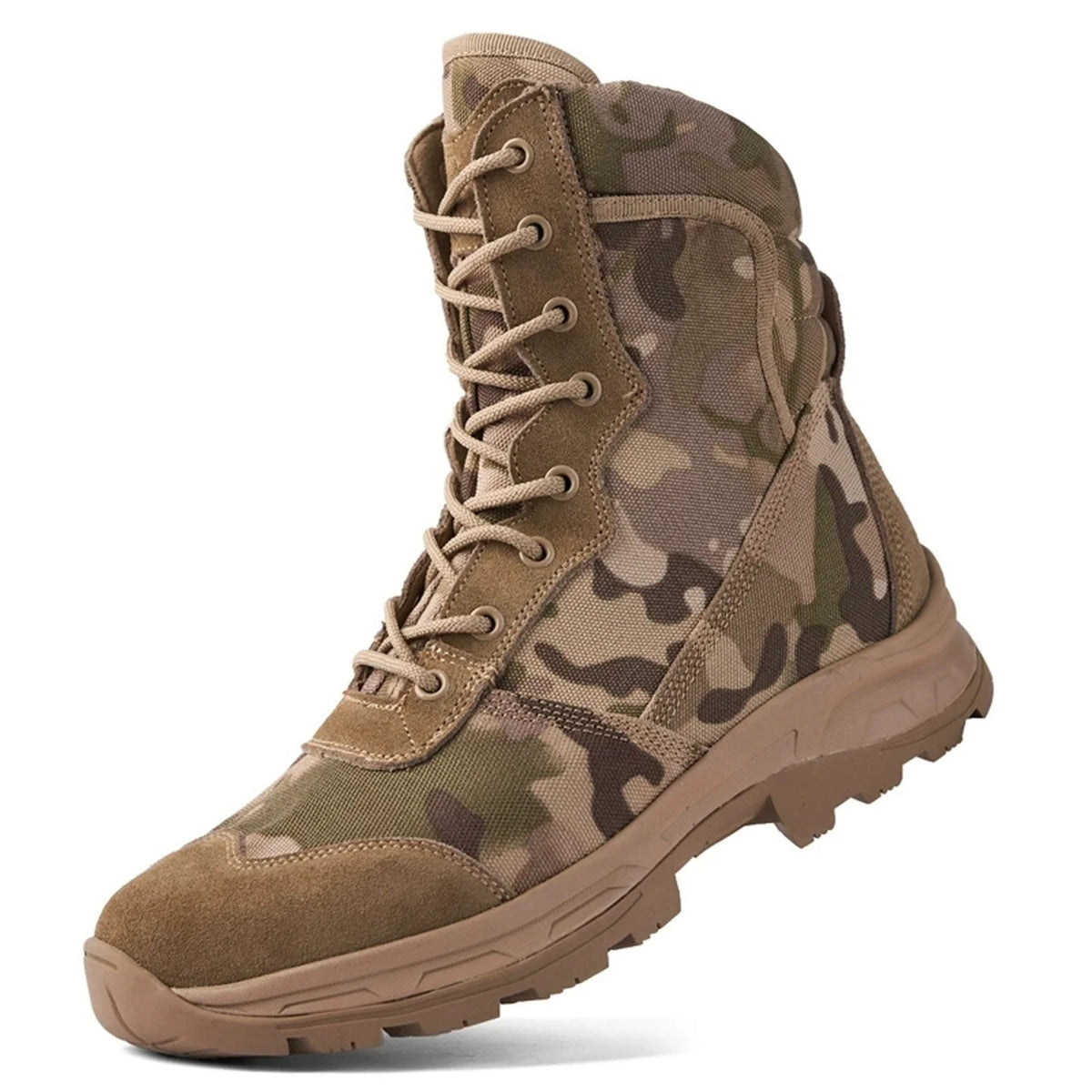 Men's Large Size Camouflage Desert Tactical Boots Outdoor Mountaineering Hiking Shoes Non-Slip Wear-Resistant Hunting Boots